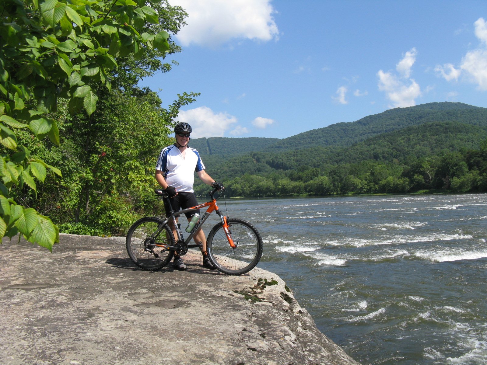 Cycling along the New River, WV